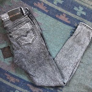 New Levi’s Line 8 grey acid wash jeans